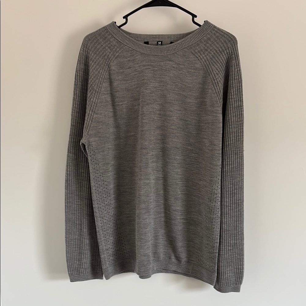 Strafe Men's Gray Merino Blend Crewneck Sweater